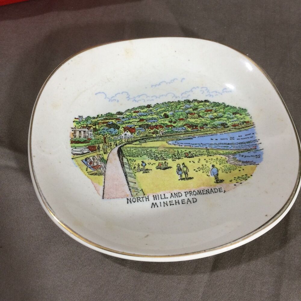 Vintage 50s/60s Weatherby Hanley Royal Falcon Ware Minehead Mini Collector Plate